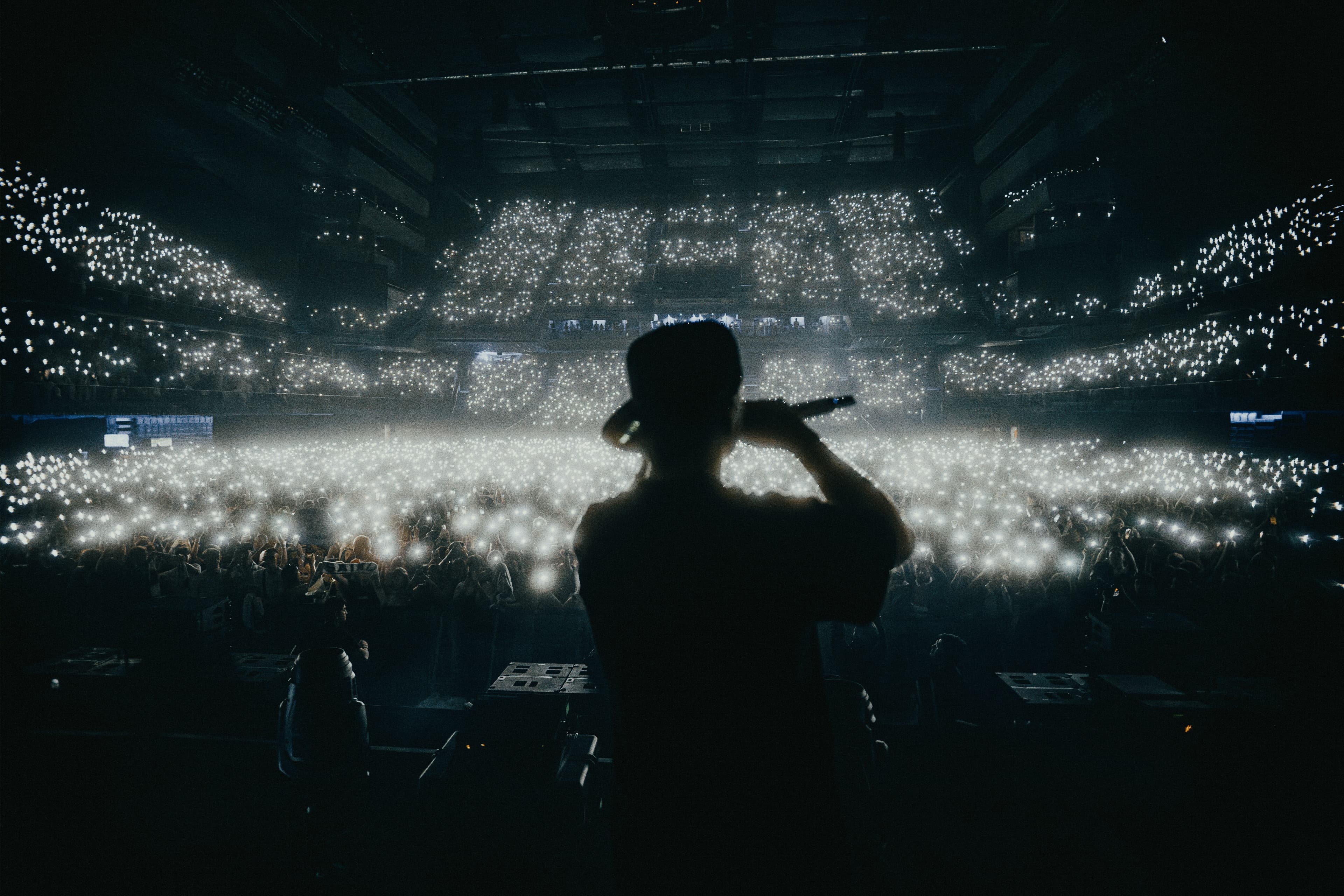 Artist performing on stage