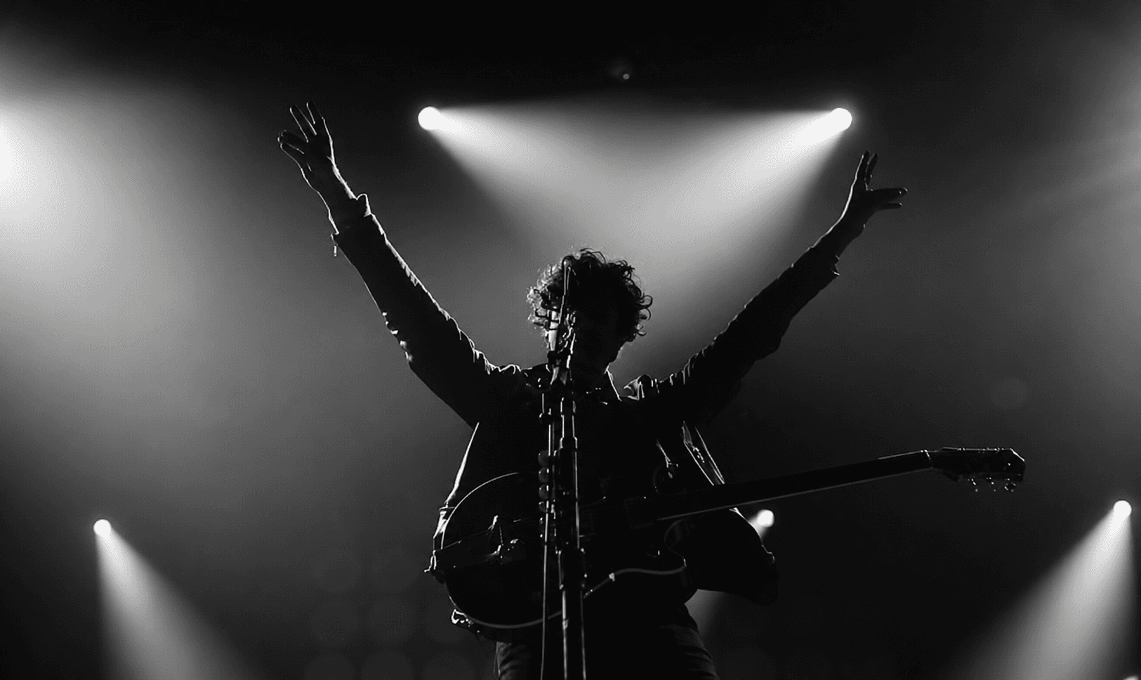 An artist performing on stage